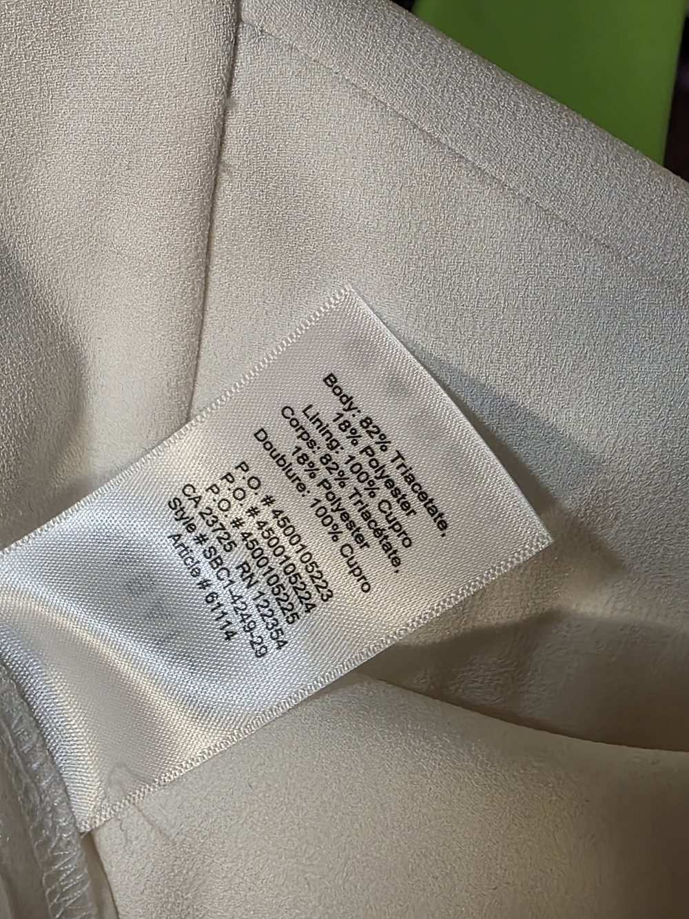 EUC Aritzia Babaton Macauley Crepe Blazer - White Size 8 - Picture 6 of 6